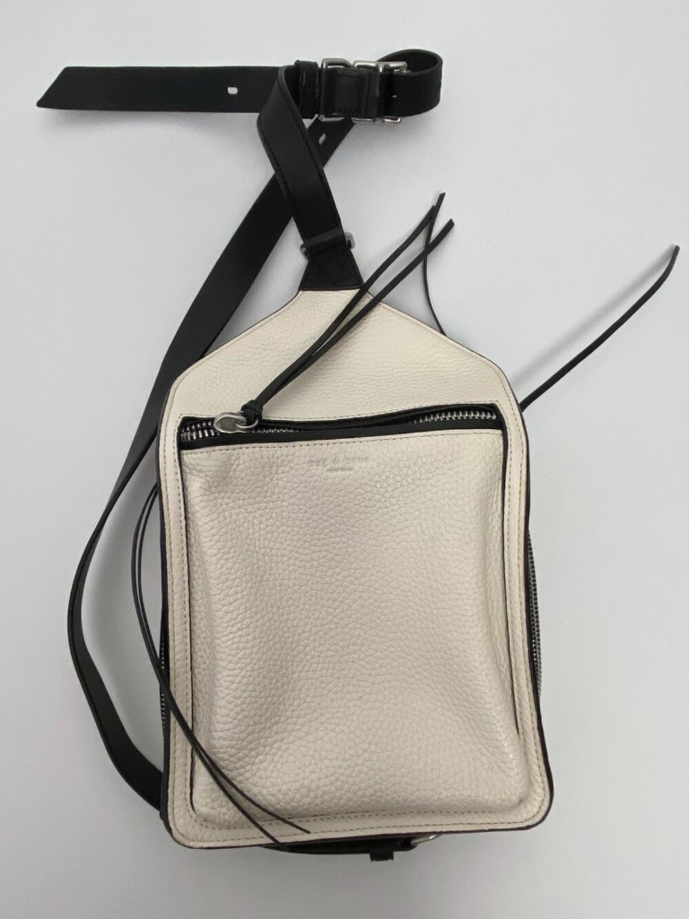 Rag & Bone White Leather Crossbody Satchel Like New